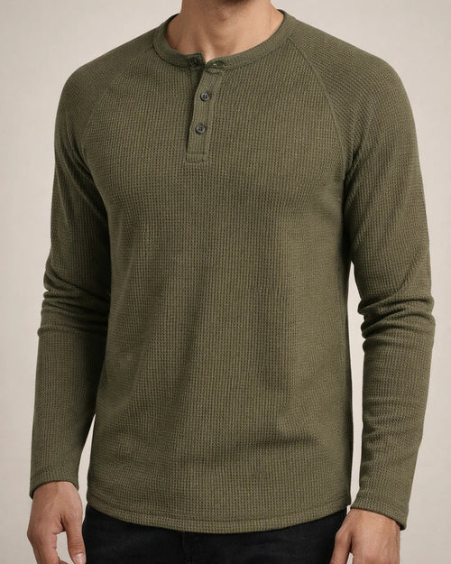 New Fall/Winter Men’s Solid-Color Long-Sleeve T-Shirt Henley Shirt | JRSEE:e405d27a-ad34-40d4-b871-af3f6a2e8a17