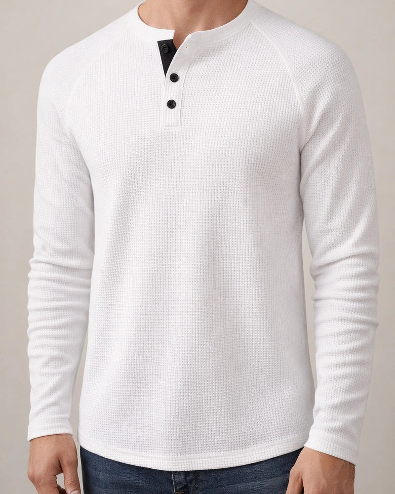 New Fall/Winter Men’s Solid-Color Long-Sleeve T-Shirt Henley Shirt | JRSEE:93819a0e-fa20-4e34-89e5-a001d617abee