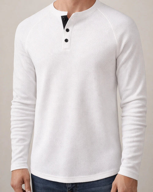 New Fall/Winter Men’s Solid-Color Long-Sleeve T-Shirt Henley Shirt | JRSEE:93819a0e-fa20-4e34-89e5-a001d617abee