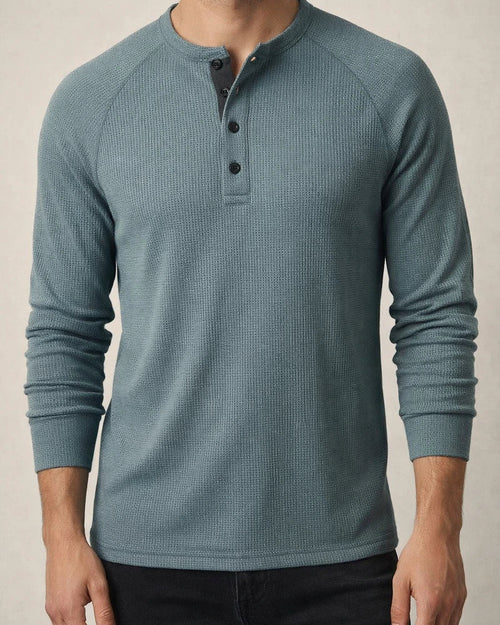 New Fall/Winter Men’s Solid-Color Long-Sleeve T-Shirt Henley Shirt | JRSEE:c8163d12-ea4a-435f-9d48-bc8a1e5ffd7d