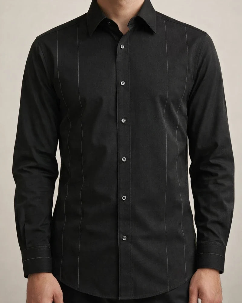 New Male Slim Business Formal Men's Shirts Printed Thin Casual Shirt Bamboo Fiber Slim Long-sleeved Shirt | JRSEE:2045022a-e3d6-4d2a-a92c-9cfca99b03be
