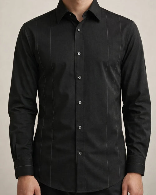 New Male Slim Business Formal Men's Shirts Printed Thin Casual Shirt Bamboo Fiber Slim Long-sleeved Shirt | JRSEE:2045022a-e3d6-4d2a-a92c-9cfca99b03be
