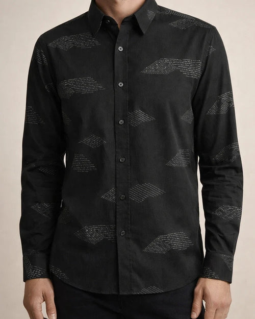 New Male Slim Business Formal Men's Shirts Printed Thin Casual Shirt Bamboo Fiber Slim Long-sleeved Shirt | JRSEE:6a77ea64-fdde-4c52-9c46-64221c0b98e0