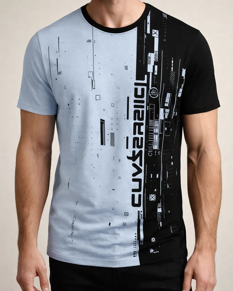 New Men's 3D Printing Round Neck Short Sleeve Casual Monogram T-shirt | JRSEE:252f0591-6ea3-41f0-8059-0d47e9373503