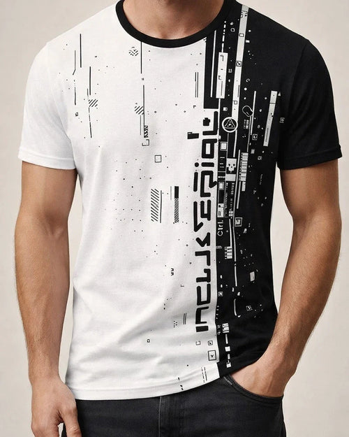 New Men's 3D Printing Round Neck Short Sleeve Casual Monogram T-shirt | JRSEE:ac858dbc-a3c9-4c12-8544-3b91b7688239