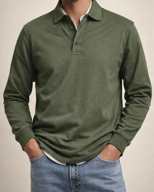 New Men's Casual Long-Sleeve Button-Down Collar Polo Shirt | JRSEE:0460181e-d519-4a32-b35c-12b1d4b0493b