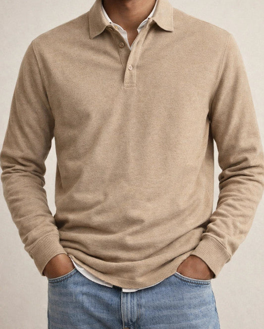 New Men's Casual Long-Sleeve Button-Down Collar Polo Shirt | JRSEE:c99230ca-9ff0-4a36-bda6-6218870e87c2