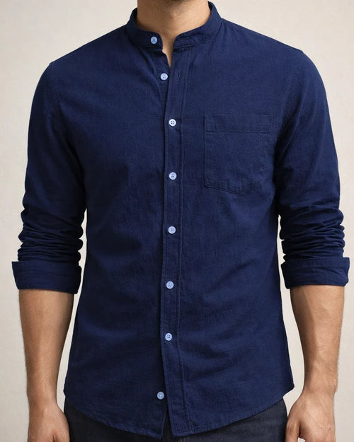 New Men's Cotton and Linen Long-sleeved Shirt Men's Long-sleeved Solid Color Shirt | JRSEE:7ebdd392-8abf-4eb2-bb8d-e9db908c12f9