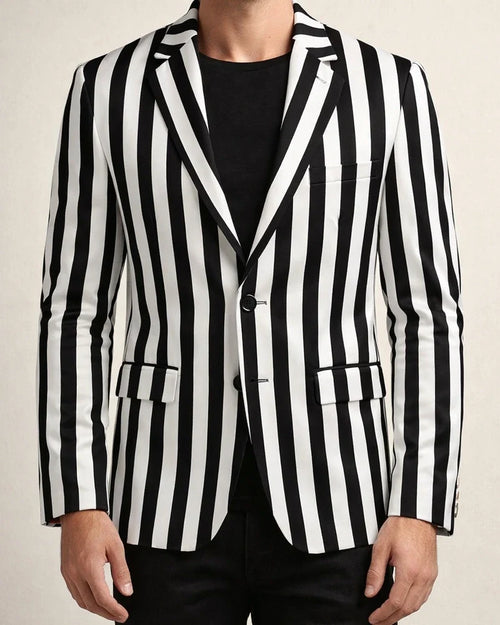 New Men's Polka Dot Print Casual Suit Jacket British Fashion Slim Barge Collar Single Row One-button Suit Suits | JRSEE:d9b6f26a-1a1f-464f-92a6-5d8344cf206b