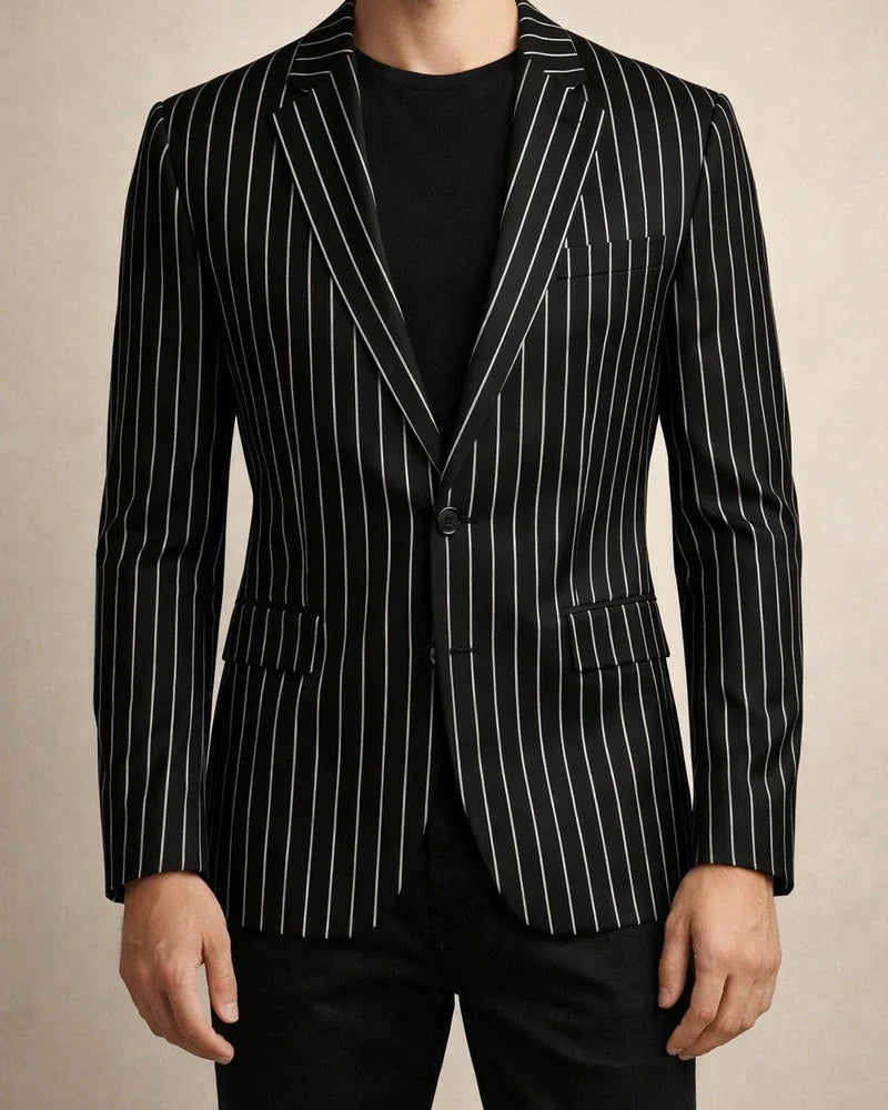 New Men's Polka Dot Print Casual Suit Jacket British Fashion Slim Barge Collar Single Row One-button Suit Suits | JRSEE:c322d763-fed6-44c8-bf25-27a972878dbc