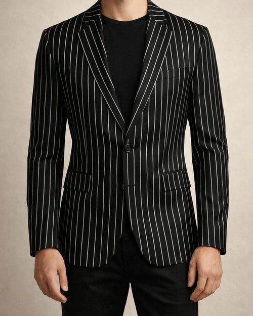 New Men's Polka Dot Print Casual Suit Jacket British Fashion Slim Barge Collar Single Row One-button Suit Suits | JRSEE:c322d763-fed6-44c8-bf25-27a972878dbc