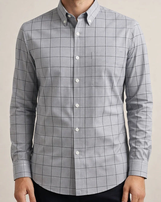 New Men's Printed Long-sleeved Shirt Slim Plaid Casual Fashion Floral Shirt | JRSEE:704963e4-28f3-4d63-9e19-abab09926111
