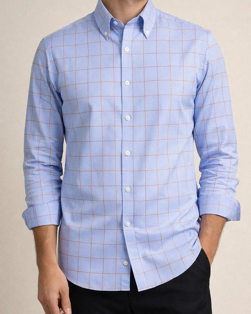New Men's Printed Long-sleeved Shirt Slim Plaid Casual Fashion Floral Shirt | JRSEE:1ff08c0c-2013-497e-921e-bc4e850d6aa1