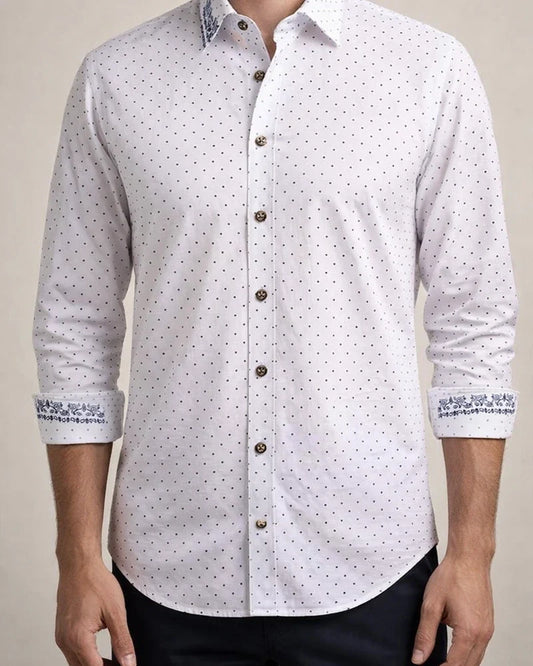 New Men's Printed Long-sleeved Shirt Slim Plaid Casual Fashion Floral Shirt | JRSEE:3aa9ee4b-eb13-4de5-9216-b97a7f5dbe2e