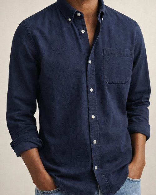 New Men's Shirts New Long-sleeved Lapel Men's Solid Color Cardigan Shirt | JRSEE:dae70f30-aa18-467e-b89c-bc944a550e80