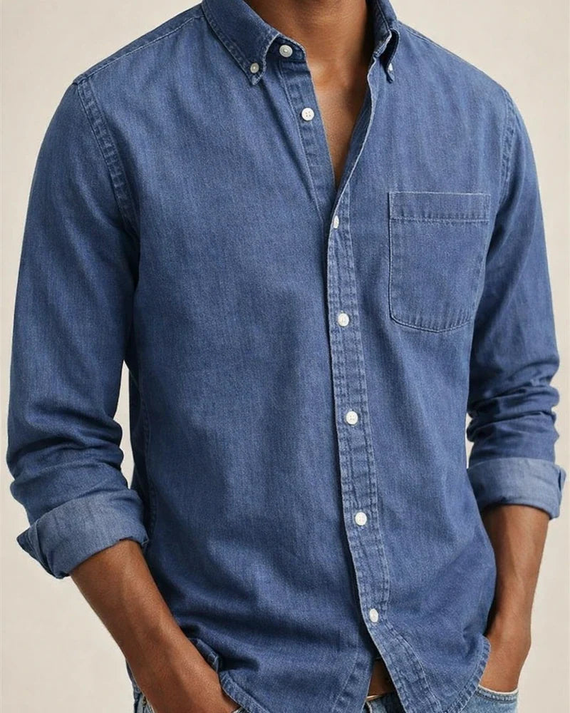 New Men's Shirts New Long-sleeved Lapel Men's Solid Color Cardigan Shirt | JRSEE:f4ea44ce-f66f-4440-9cb7-94c3cc0c2c88