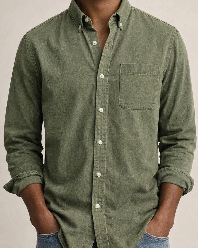 New Men's Shirts New Long-sleeved Lapel Men's Solid Color Cardigan Shirt | JRSEE:022e00e6-4a9b-4772-8ceb-76ae2e37e342