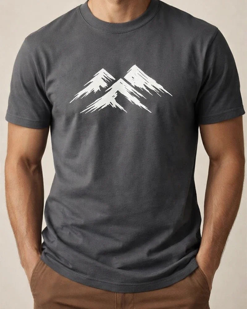 New Men's Short-sleeved T-shirt Mountain Print Vacation Summer Casual Sports Tops | JRSEE:a8c906e9-ee2b-4ad9-bd2e-8e07ac68acc3