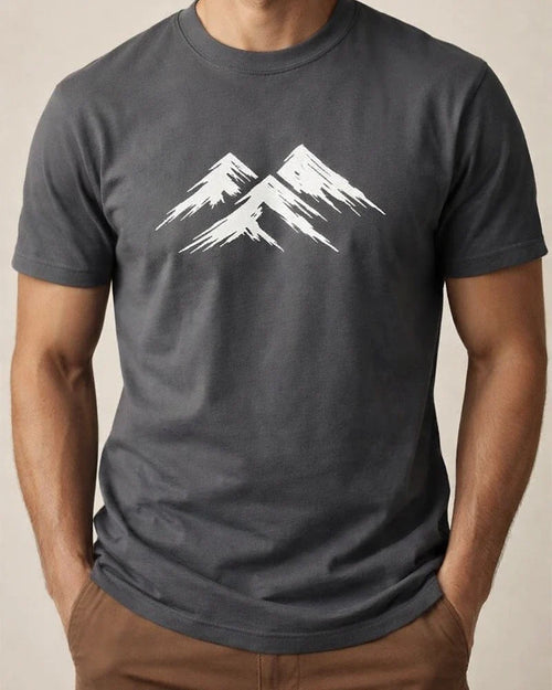 New Men's Short-sleeved T-shirt Mountain Print Vacation Summer Casual Sports Tops | JRSEE:a8c906e9-ee2b-4ad9-bd2e-8e07ac68acc3