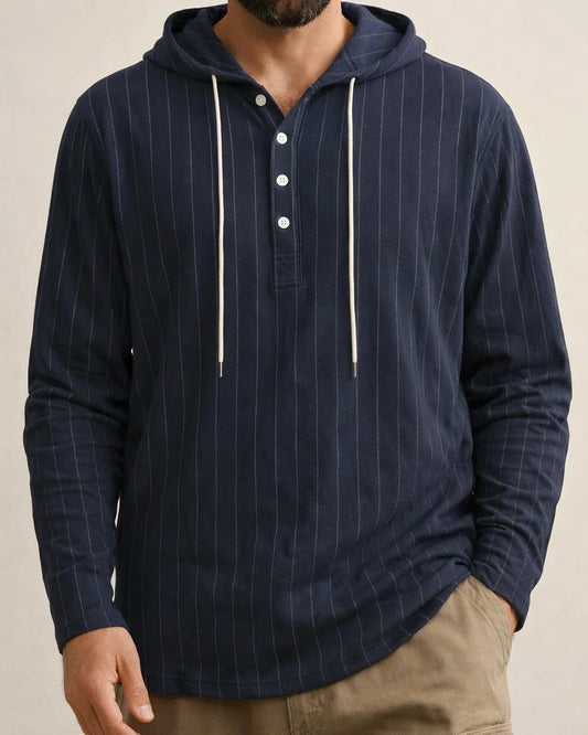 New Men's Striped Linen Long-Sleeve Shirt Spring/Fall Casual Hoodie | JRSEE:43496d98-7eec-4965-a70c-8c1aab0a2dd5