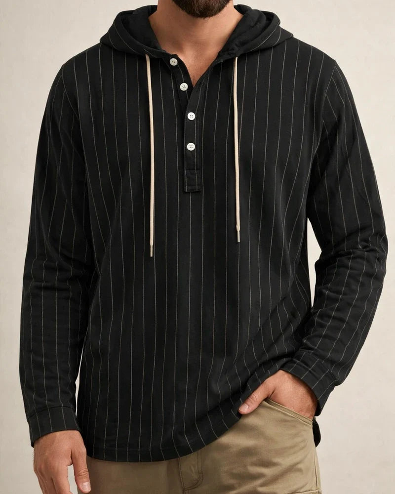 New Men's Striped Linen Long-Sleeve Shirt Spring/Fall Casual Hoodie | JRSEE:056ddb14-4e84-4ad6-8805-d22e7a595274