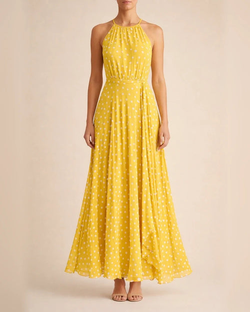 New Round Neck Sleeveless Printed Pleated Dress Women's Dress | JRSEE:fb2c3ac9-16a3-4ae8-aa32-b7340f68782d