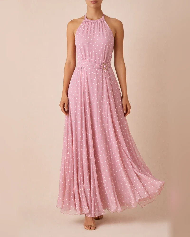 New Round Neck Sleeveless Printed Pleated Dress Women's Dress | JRSEE:f530aaa6-59ee-4a01-a60f-6f8c139f2f81