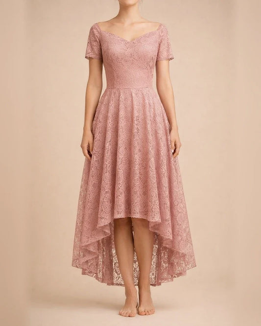 New Sexy Halter V-neck Irregular Lace Splicing Dress | JRSEE:9290e34c-517e-4792-b61b-be6518697e38
