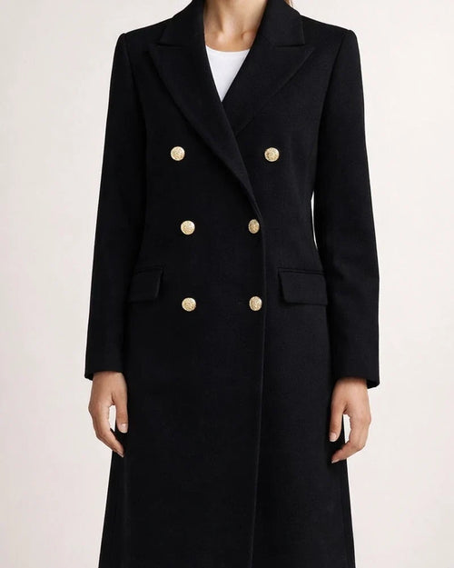 New Solid Color Autumn and Winter Simple Long-sleeved Lapel Double-breasted Tweed Temperament Commuter Jacket Women's Clothing | JRSEE:236494c3-d535-4cb4-b51d-e34fa2bb1d26