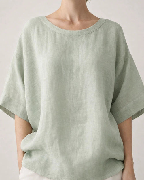 New Solid Color Comfortable Casual Round Collar Women's Large Size Shirt | JRSEE:3d7386ea-931e-4c43-9cc5-fc832f2b2612