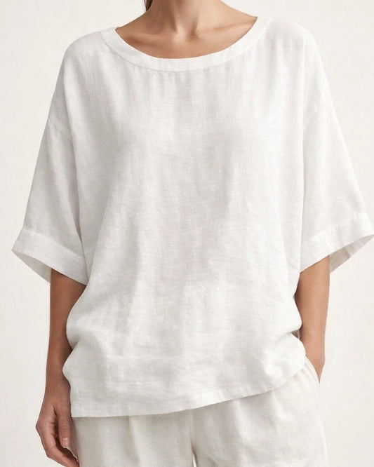 New Solid Color Comfortable Casual Round Collar Women's Large Size Shirt | JRSEE:20b79f6e-f54b-4dfa-851c-b601294b7619