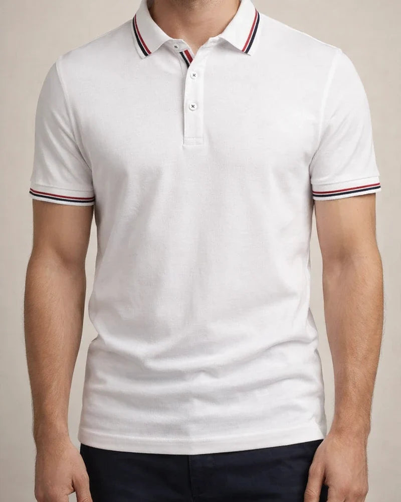 New Solid Color Men's Polo Shirt Large Size Collar T-shirt Short-sleeved | JRSEE:324a0e07-848e-413c-b2e5-45260acc67dd