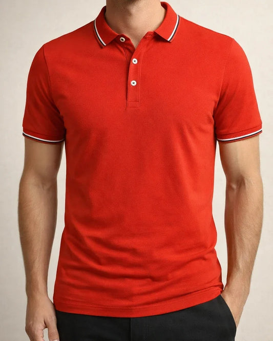 New Solid Color Men's Polo Shirt Large Size Collar T-shirt Short-sleeved | JRSEE:05ff2bc0-fc2a-4e68-9033-8c6c42b2c45a