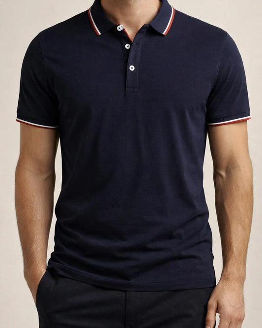 New Solid Color Men's Polo Shirt Large Size Collar T-shirt Short-sleeved | JRSEE:a8f98e78-9397-4586-8c28-65325f762148