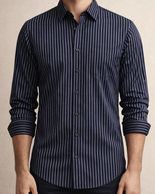 New Spring/Summer Striped Long-Sleeve Shirts for Men Business Casual and Workwear Shirts | JRSEE:bed7f0fe-6c02-4a50-98d7-99b4aeb07efa | JRSEE:e4b32e24-6541-404d-b939-2bad7996744b