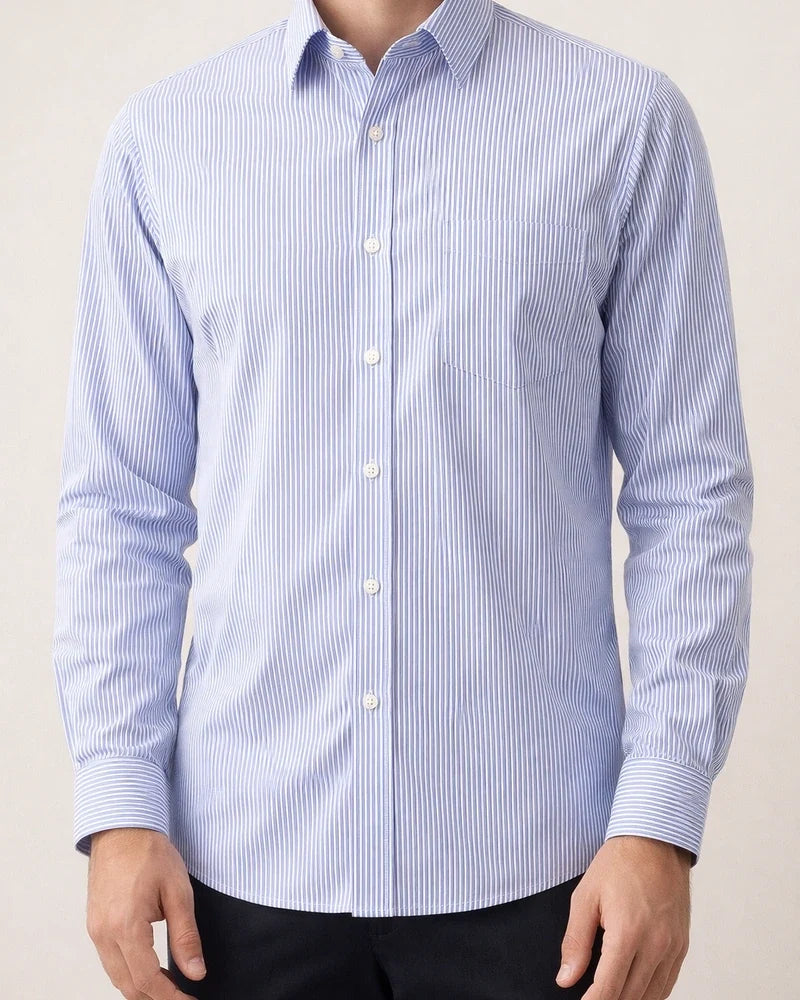 New Spring/Summer Striped Long-Sleeve Shirts for Men Business Casual and Workwear Shirts | JRSEE:0cb83e2f-70a4-4cda-a96c-91f22718dde5