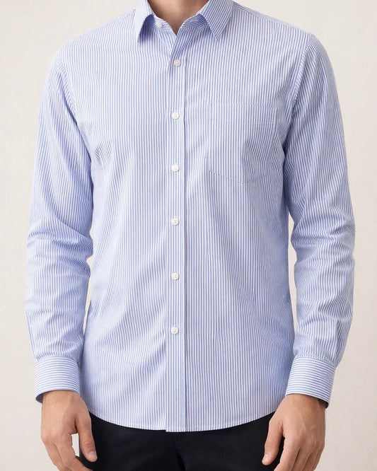 New Spring/Summer Striped Long-Sleeve Shirts for Men Business Casual and Workwear Shirts | JRSEE:0cb83e2f-70a4-4cda-a96c-91f22718dde5