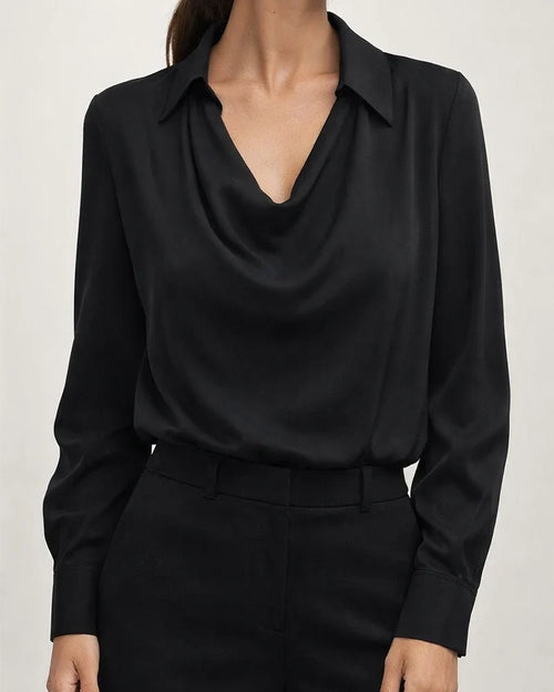 New Spring Women's Solid Color Swing Collar Women's Blouse Shirt | JRSEE:af6c4ff9-1425-4033-878a-a687fee71fda