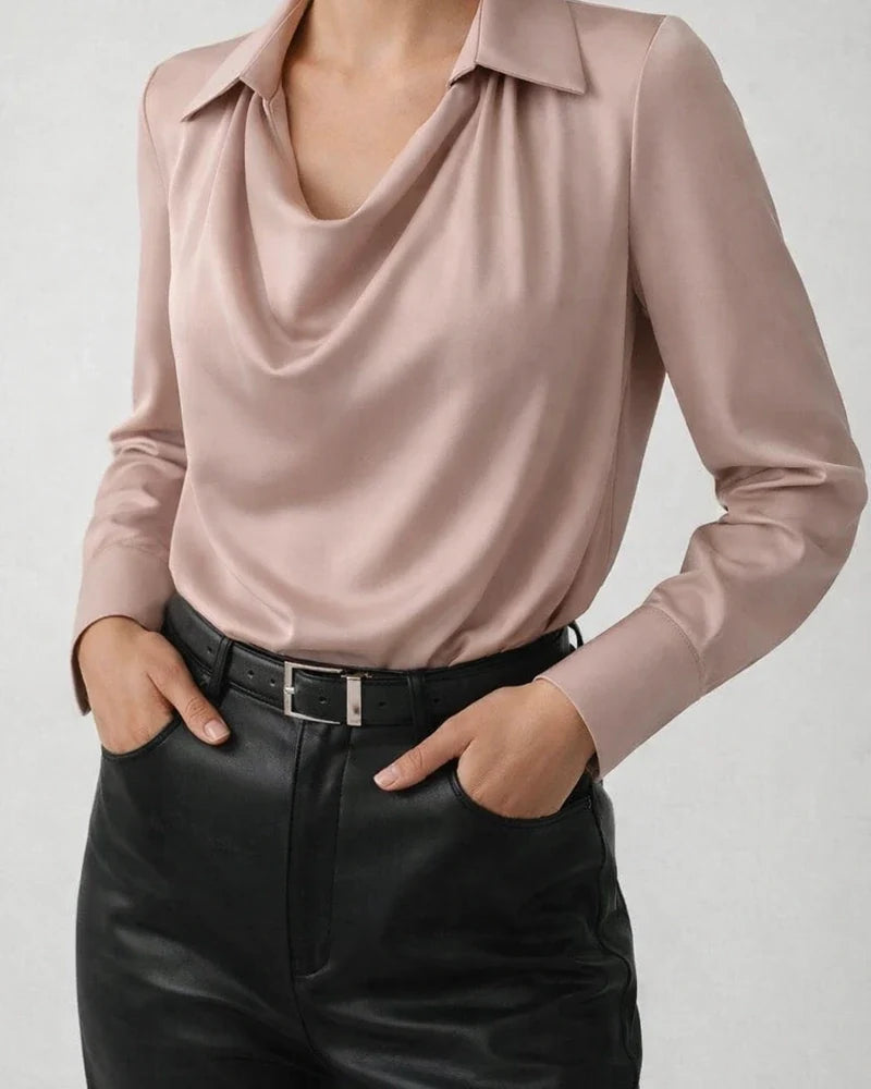 New Spring Women's Solid Color Swing Collar Women's Blouse Shirt | JRSEE:a149cfd9-8e8d-4cdf-8e6a-8ca2cd06b4e1