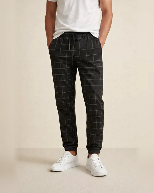 New Street Tide Pants Plaid Casual Pants Fashion Men's Casual Pants Rope Pants | JRSEE:374c1d54-6e27-4689-a37a-d8be10a2b671