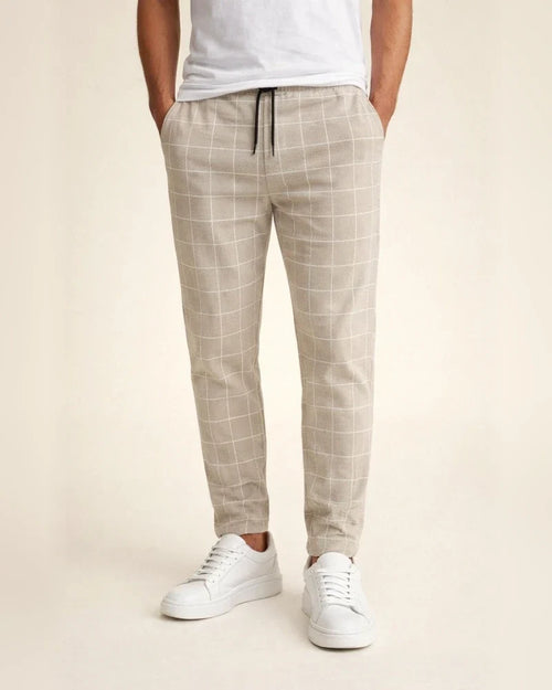 New Street Tide Pants Plaid Casual Pants Fashion Men's Casual Pants Rope Pants | JRSEE:fe745dde-c36c-4e0b-be98-ca15cb54dfe7