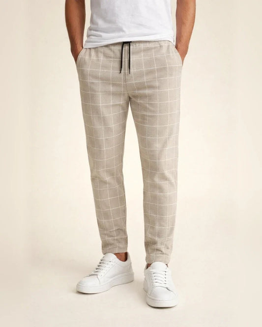 New Street Tide Pants Plaid Casual Pants Fashion Men's Casual Pants Rope Pants | JRSEE:fe745dde-c36c-4e0b-be98-ca15cb54dfe7
