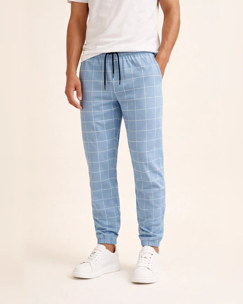 New Street Tide Pants Plaid Casual Pants Fashion Men's Casual Pants Rope Pants | JRSEE:70551232-c8b4-486e-ba45-cb255c72cc20