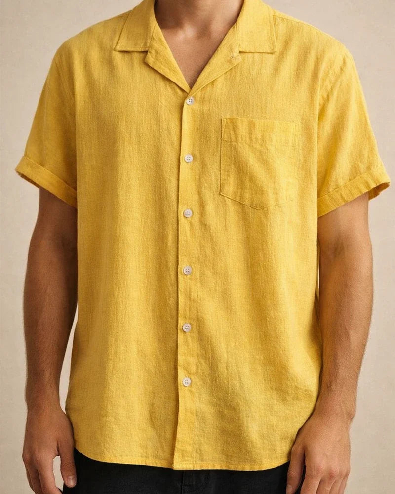 New Summer Loose Type Cotton Linen Short-sleeved Shirt Men's Linen Casual Half-sleeved Cardigan Shirt Thin Shirt Man | JRSEE:8fbc2f6e-190d-45bf-a4a9-b0455d464029