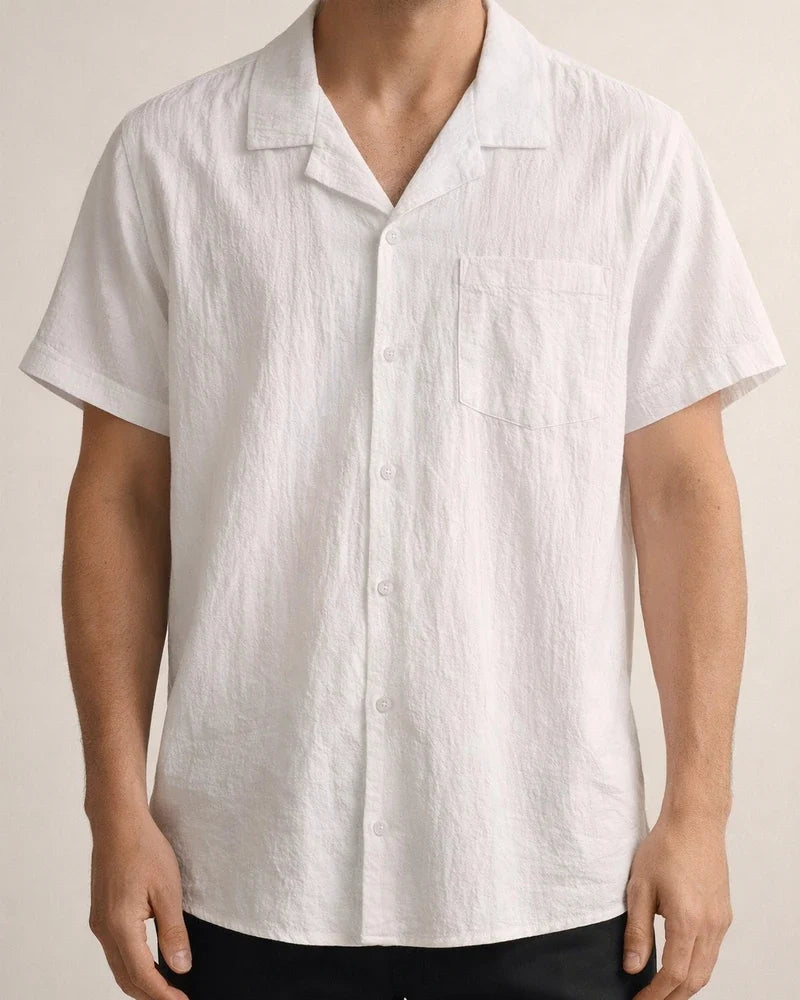 New Summer Loose Type Cotton Linen Short-sleeved Shirt Men's Linen Casual Half-sleeved Cardigan Shirt Thin Shirt Man | JRSEE:6d46266d-ca39-4071-b2c4-5eab2ff01ea0