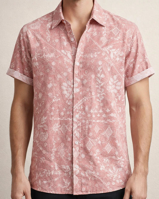 New Summer New Short-sleeved Men's Loose Lapel Printed Shirt | JRSEE:8bacd30d-c870-44c0-922d-d847b6ffacde