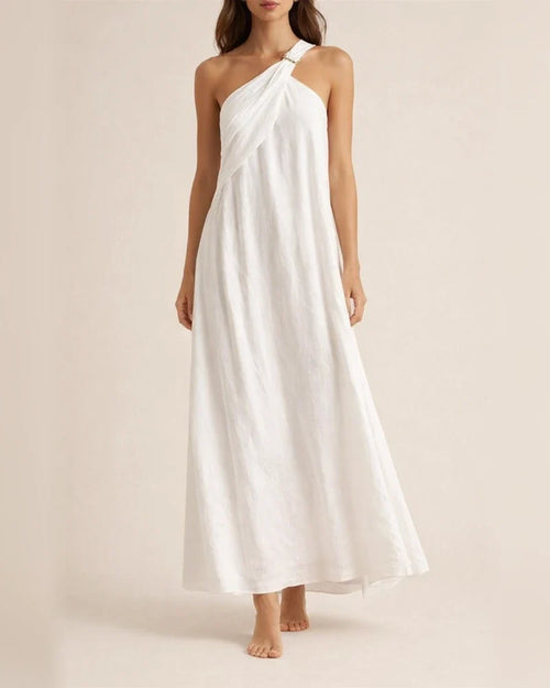 New Summer Women’s Fashionable Sleeveless Off-the-Shoulder Backless Solid-Color Dress | JRSEE:58d3353e-de34-44ca-9aa3-d4747495cc50