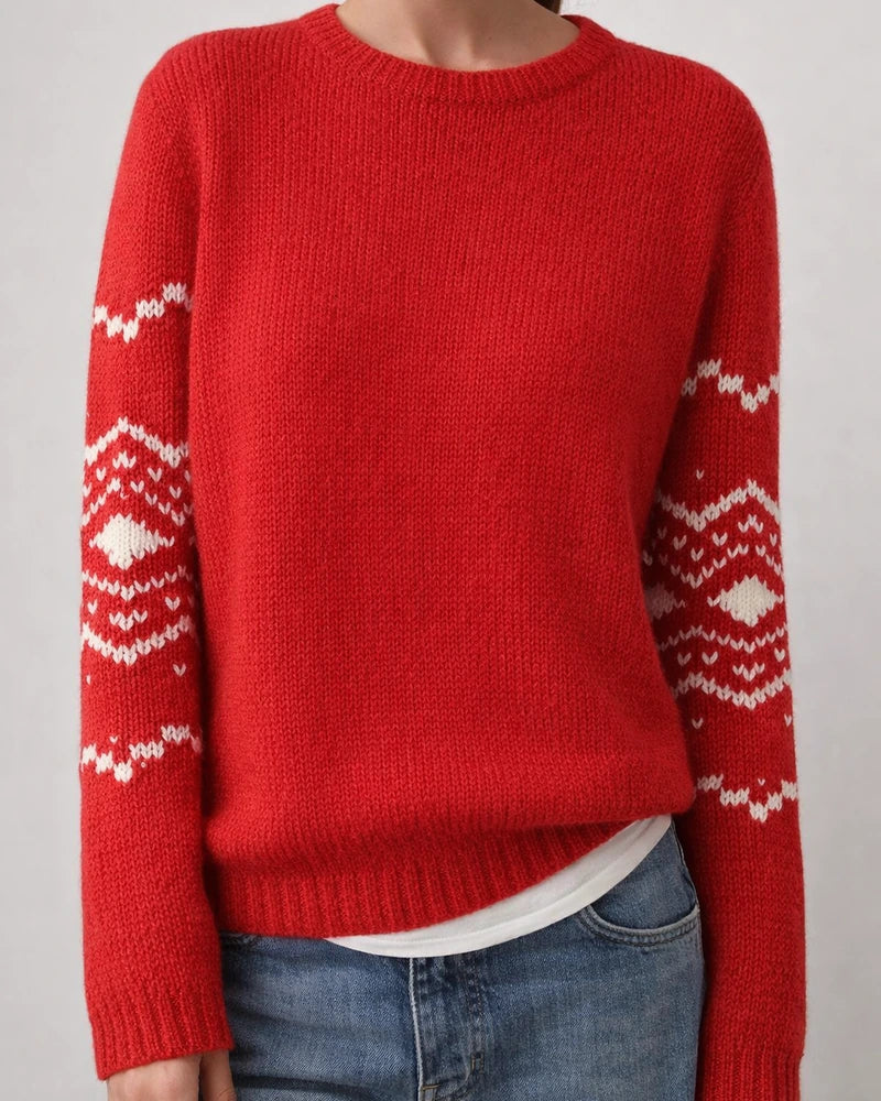 New Sweater Women Round Neck Loose Fashion Knitwear Printed Sweater | JRSEE:cdc44eb7-3e85-41da-b5b8-164ae8c24c1f