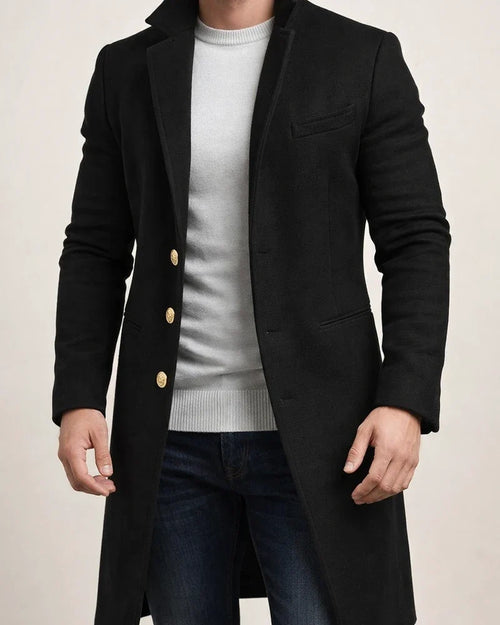 New Tweed Coat Men's Tweed Medium-length Windbreaker Jacket | JRSEE:4fc78698-85ce-4a5f-8d85-4f1d6a3b08bf