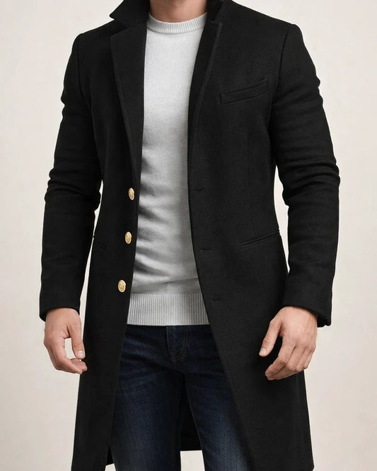 New Tweed Coat Men's Tweed Medium-length Windbreaker Jacket | JRSEE:4fc78698-85ce-4a5f-8d85-4f1d6a3b08bf